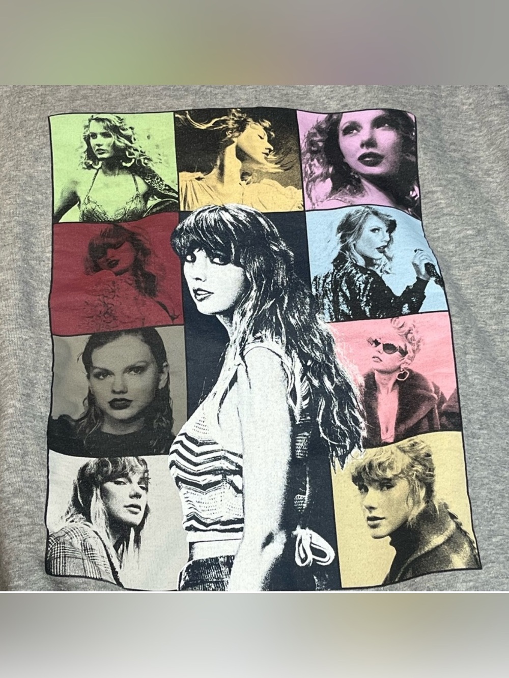 Taylor Swift S The Eras Tour Gray Quarter Zip Crewneck Sweatshirt Official Merch - Picture 5 of 16